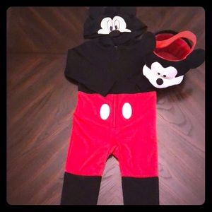 DISNEY Mickey Mouse Zip up with hood costume 3T